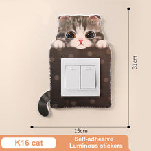 Load image into Gallery viewer, Light switch Luminous Sticker with adorable animals
