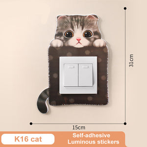 Light switch Luminous Sticker with adorable animals