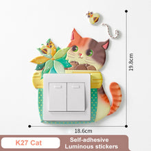 Load image into Gallery viewer, Light switch Luminous Sticker with adorable animals
