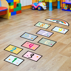 Counting, hopping, jumping sticker Game for kids room decoration