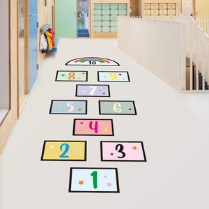 Counting, hopping, jumping sticker Game for kids room decoration