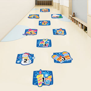 Counting, hopping, jumping sticker Game for kids room decoration